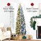 Frosted Pencil Christmas Tree Slim Pre Lit Scotch Pine with White & Multicolor LED Lights